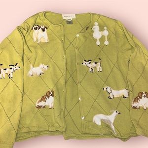 3 for 12: Lime Green Dog Cardigan